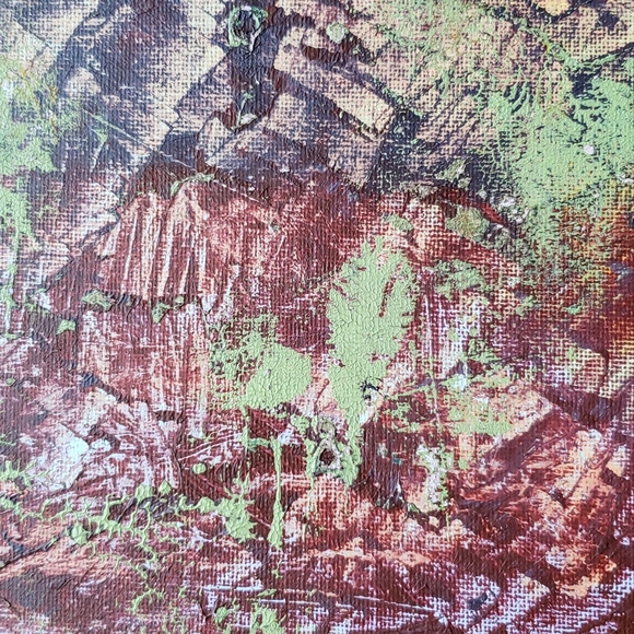 Wall Art Handmade Abstract Acrylic Painting- "Windowpane" - Picture 3 of 6